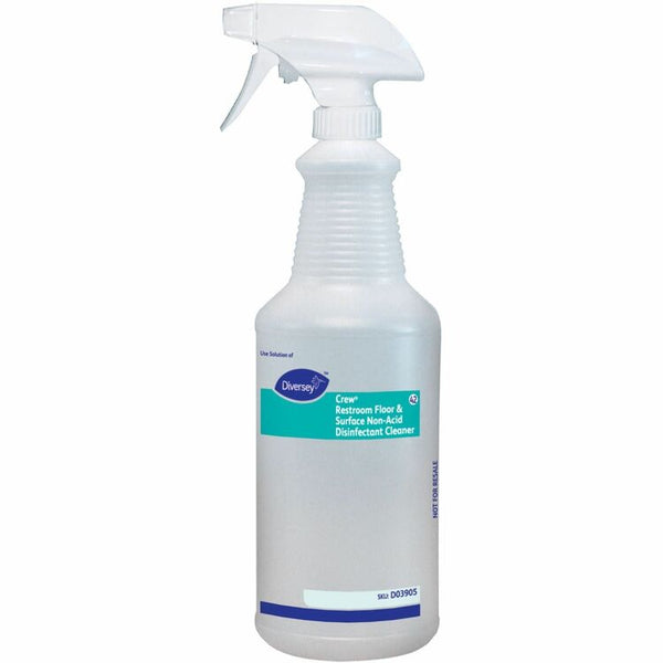 Diversey Crew Restroom Floor/Surface NA Disinfectant Cleaner Capped Bottle, 32oz,12/CT (DVOD03905A) Case of 12