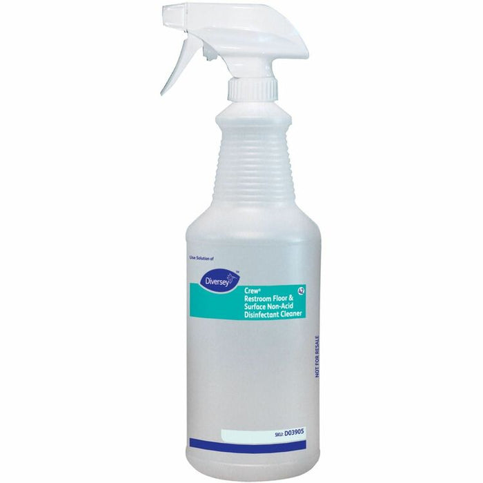 Diversey Empty Spray Bottle for Diversey Crew Restroom Disinfectant Cleaner - Suitable For Restroom, Floor - Easy to Use, Rinse-free, Non-porous, Washable - 12 / Carton - White Diversey Empty Spray Bottle for Diversey Crew Restroom Disinfectant Cleaner - Suitable For Restroom, Floor - Easy to Use, Rinse-free, Non-porous, Washable - 12 / Carton - White