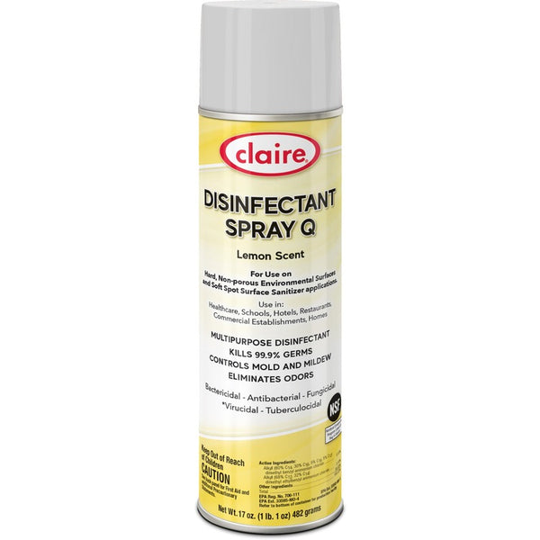 Claire Multipurpose Disinfectant Spray, Lemon Scent, 12 / Carton (CGCC1002) Case of 12