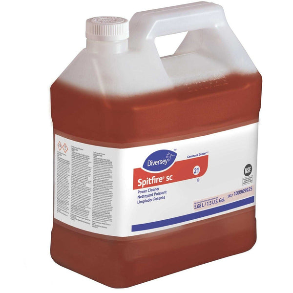 Diversey Spitfire SC Power Cleaner, Ready-To-Use Liquid, 192 fl oz (6 quart), Fresh Pine Scent, 2/Carton, Red (DVO100969925) Case of 2