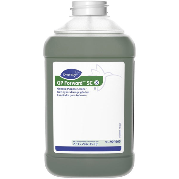 Diversey General Purpose Concentrated Cleaner, Concentrate Liquid, 84.5 fl oz (2.6 quart), Citrus Scent, 2/Carton, Green (DVO904965) Case of 2