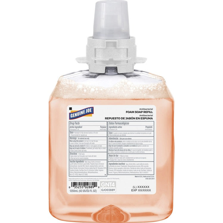 Genuine Joe Antibacterial Foam Soap Refill - Orange Blossom Scent - 42.3 fl oz (1250 mL) - Bacteria Remover - Orange - 1 Each (GJO02889)