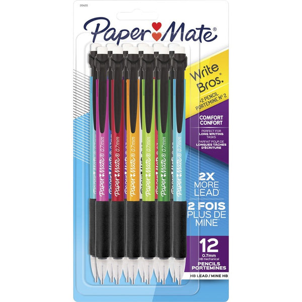 Paper Mate Write Bros. Classic Mechanical Pencils, #2 Lead, 0.7 mm Lead Diameter, 12/Dozen (PAP2104216)
