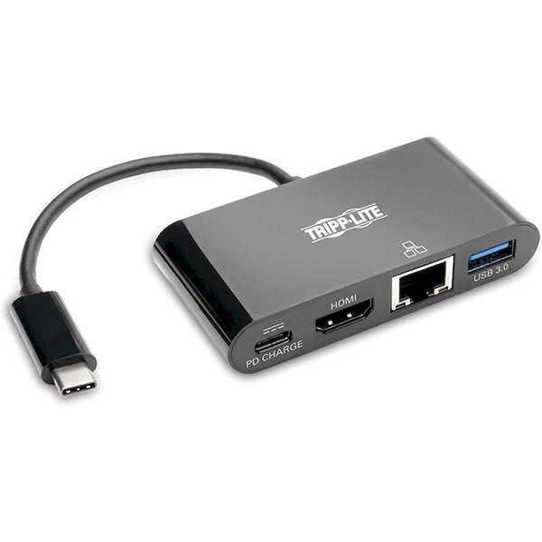 Tripp Lite by Eaton Multiport Adapter, Usb-C, 1-3/5"Wx3-1/5"Lx3/5"H, Black (TRPU44406NH4GUB) Each