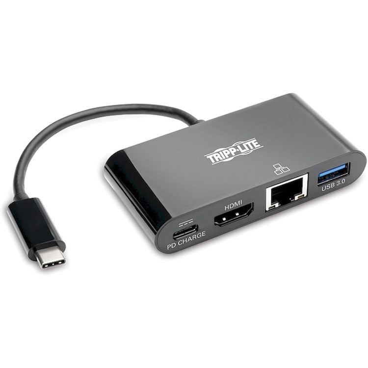 Tripp Lite by Eaton Multiport Adapter, Usb-C, 1-3/5"Wx3-1/5"Lx3/5"H, Black (TRPU44406NH4GUB) Each