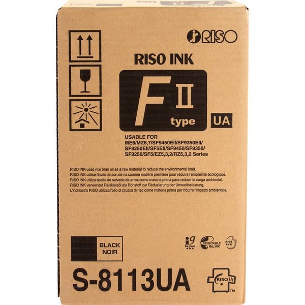 Riso Original Ink Cartridge - Black - Inkjet - 20000 Pages - 2 / Carton (RSGS8113U) Case of 2