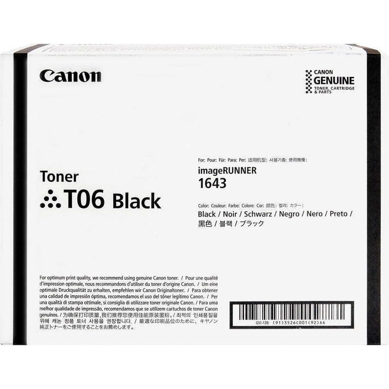 Canon T06 Original Toner Cartridge, Black, Laser, 20500 Pages (CNMT06) Each