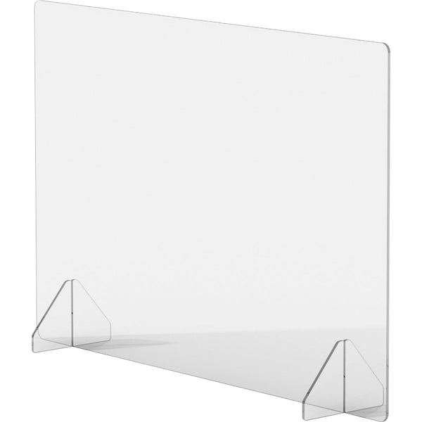 Lorell Social Distancing Barrier, 36" x 7" Depth x 24" Height, 1 Each, Clear, Acrylic (LLR55684)