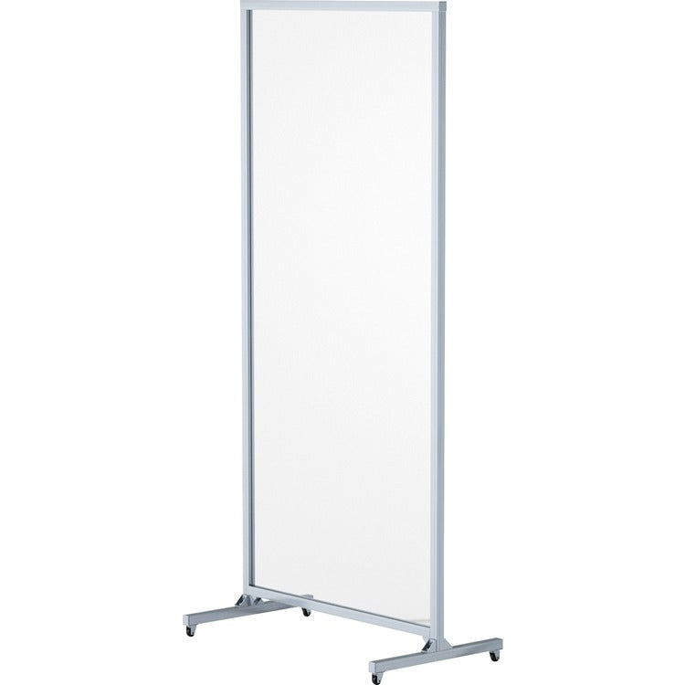 Lorell Full Protective Glass Screen, 36" x 0.3" Depth x 78" Height, 1 Each, Clear, Tempered Glass, Aluminum (LLR55673)