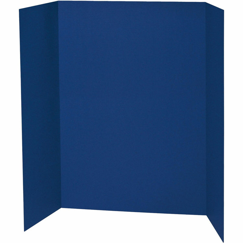 Pacon Single Wall Presentation Board, 48", x 36" Width, Blue Surface, Tri-fold, Recyclable, Corrugated, 4/Carton (PACP3767) Case of 24