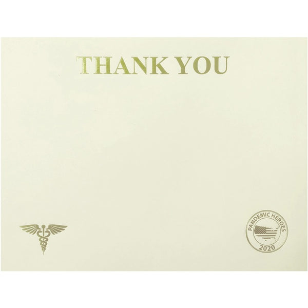 St. James&reg; Certificate, Thank You, 8-1/2"Wx11"Lx3/10"H, 25/Pk, Ivory (FST83720) Pack of 25