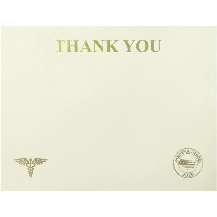 St. James&reg; Certificate, Thank You, 8-1/2"Wx11"Lx3/10"H, 25/Pk, Ivory (FST83720) Pack of 25