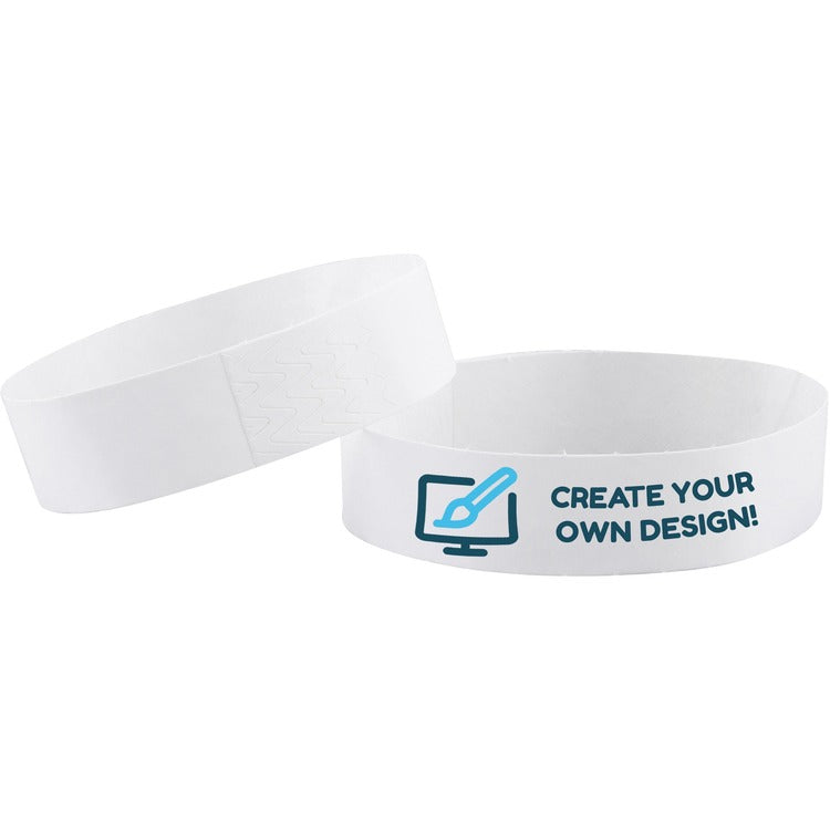 Advantus Wrist Band, Tyvek, 1"Wx9-1/2"Lx12-1/2" , 500/PK, White (AVT75697) Pack of 500