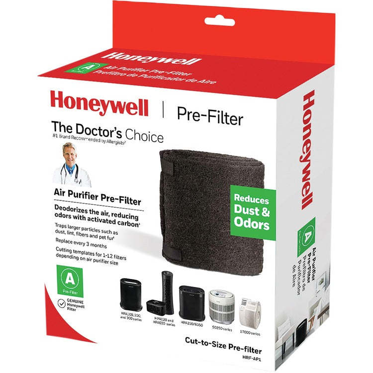 Honeywell Air Purifier Pre-Filter, Activated Carbon (HWLHRFAP1V1CT) Case of 4