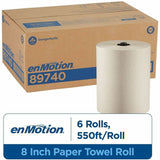 enMotion Flex Recycled Paper Towel Rolls, 550 Sheets/Roll, Brown, 6/Carton (GPC89740) Case of 6