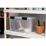 IRIS Weathertight Storage Box, 46 Quarts, 11 4/5"H x 15 4/5"W x 19 7/10"D, Clear, 40 lb, 11.65 gal, Latch Closure (IRS110450) Each