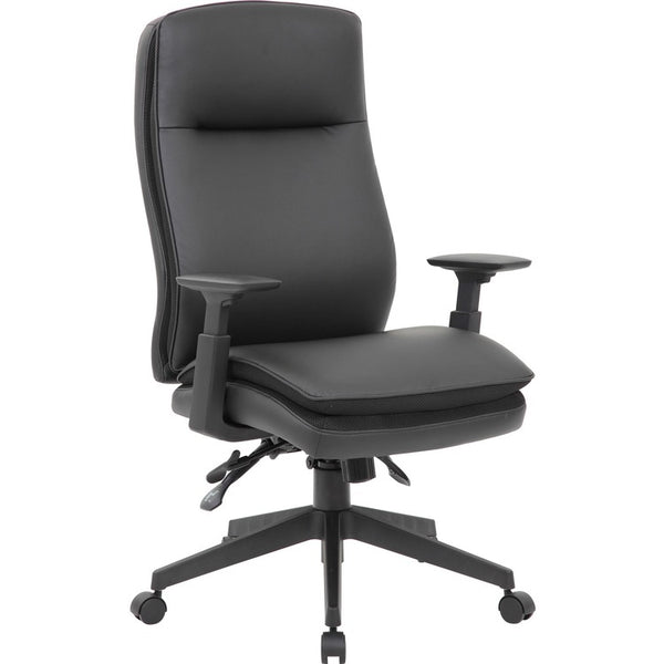 Lorell Premium Vinyl High-back Executive Chair, 5-star Base, Vinyl, 20" Seat Width x 18.50" Seat Depth, 27" x 29" Depth x 47" Height, 1 Each (LLR03206)