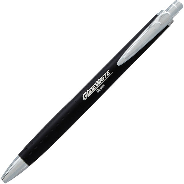 Pentel GlideWrite Executive Ballpoint Pen, 1 mm Pen Point Size, Black Gel-based Ink (PENBX970ABP)