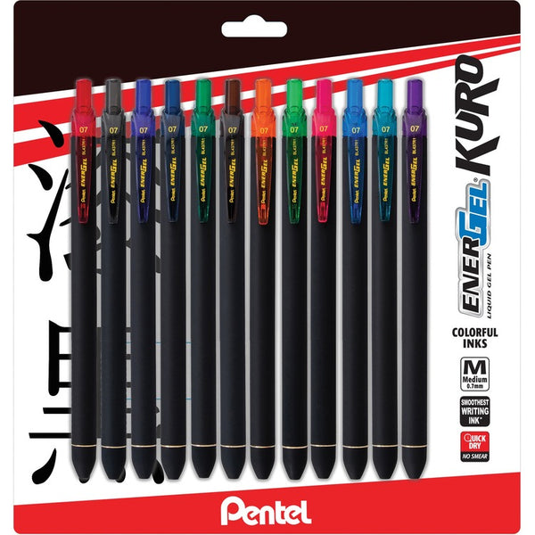 EnerGel Pen, Gel, 0.7mm, 12/PK, Assorted (PENBL437R1BP12M) Pack of 12