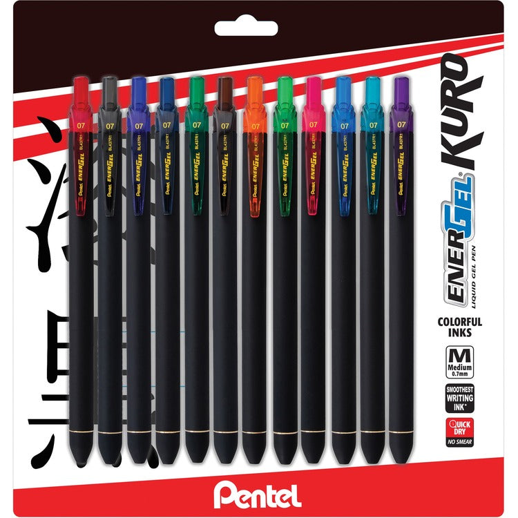 EnerGel Pen, Gel, 0.7mm, 12/PK, Assorted (PENBL437R1BP12M) Pack of 12