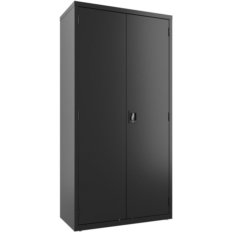 Lorell Steel Wardrobe Storage Cabinet, 36" x 18" x 72", 2 x Shelf(ves), Black, Steel, Recycled (LLR03088)