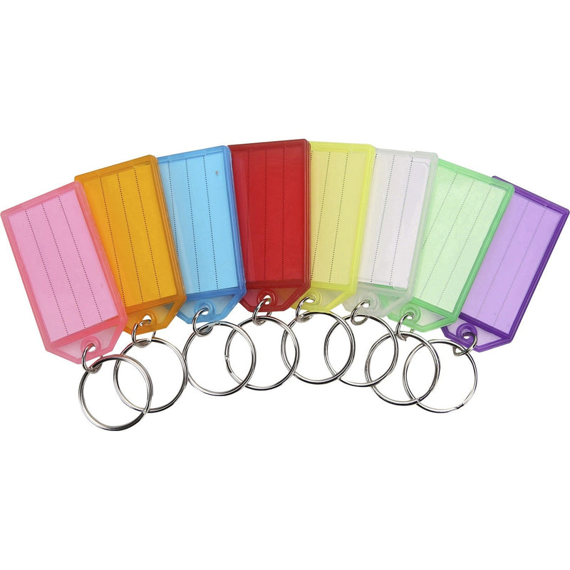 Sparco Replacement Key Tags, 0.25" Length x 0.75" Width, Oval, 4/Pack, Assorted (SPR02881) Pack of 4