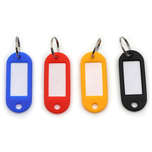 CARL Split Ring Key Tags, 3" Length x 3" Width, Ring Fastener, 20/Pack, Plastic, Assorted (CUI81020) 1 Pack
