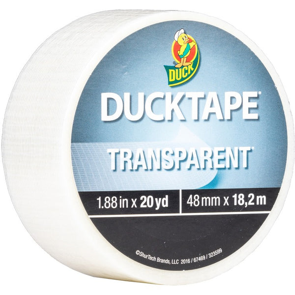 Duck Transparent Duct Tape, 20 yd Length x 1.90" Width, Transparent, Clear (DUC241380) Each