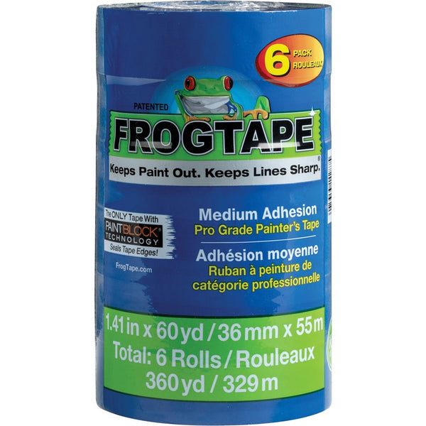 Duck Painters Tape, 1-2/5"Wx60'L, 6 RL/PK, Blue (DUC242750) Pack of 6