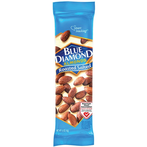 BlueDiamond Almonds, Roasted Salted, 1.5 oz, 12/BX, Multi (BLE5180) Box of 12