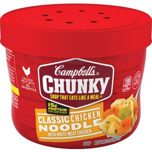 Campbell's Chunky Classic Chicken Noodle Soup, 15.25 fl oz, 8/Carton (CAM14880) Case of 8