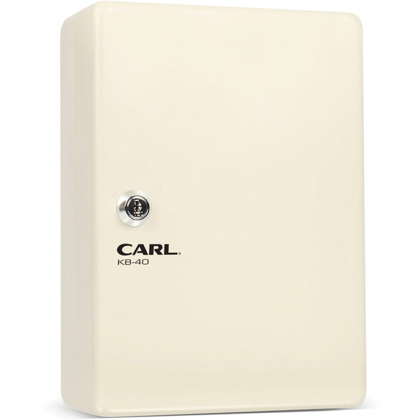 CARL Steel Security Key Cabinet - 10.3" x 7" x 3.5" - Lockable, Wall Mountable - Ivory - Steel (CUI80038) Each