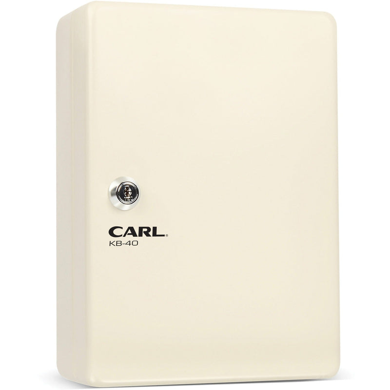 CARL Steel Security Key Cabinet - 10.3" x 7" x 3.5" - Lockable, Wall Mountable - Ivory - Steel (CUI80038) Each