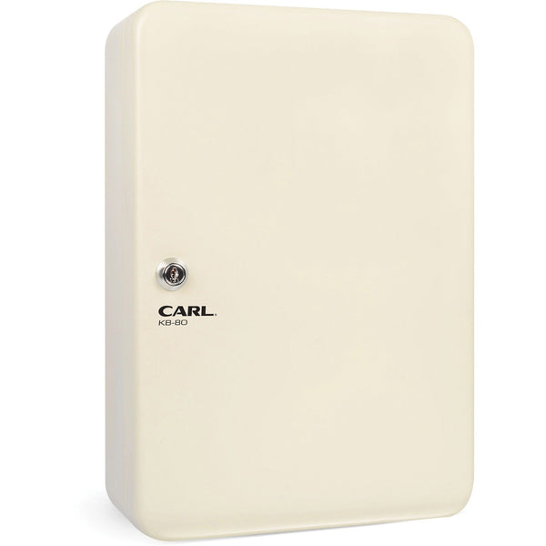 CARL Steel Security Key Cabinet - 12.5" x 9.3" x 3.5" - Lockable, Wall Mountable - Ivory - Steel (CUI80080) Each