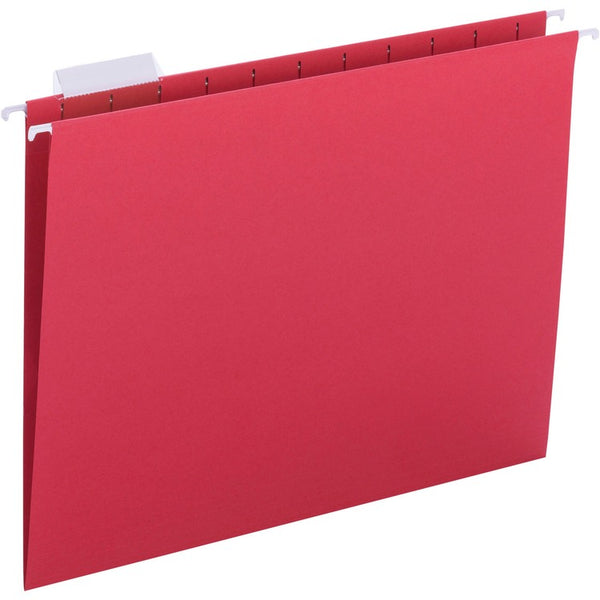 Business Source File Folder, Hanging, 10-1/5"x13-3/10"x2-3/10" , 25/BX, Red (BSN03175) Box of 25