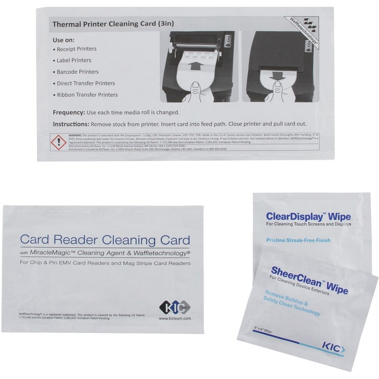 Read Right POS Thermal Printer Cleaning Kit, Single-Use, 3" , Assorted (REARR15107) Each