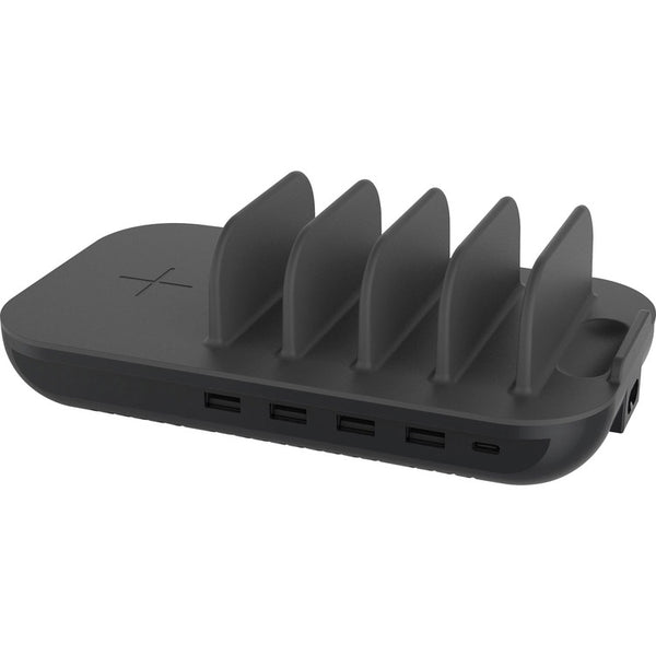 Kantek Charger, Wireless, w/ USB, 6-1/2"Wx10"Lx3-1/4"H, Black (KTKDC1300B) Each