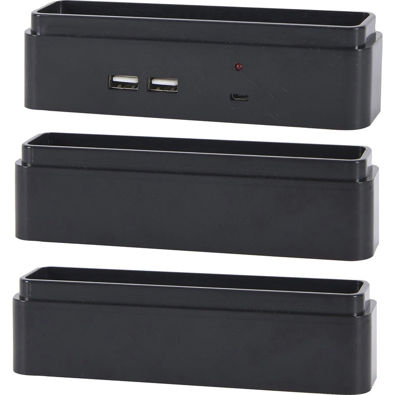 DAC Riser Blocks, w/ USB Ports, 1-1/2"Wx6"Lx1-1/2"H, Black (DTA02270) 1 Set