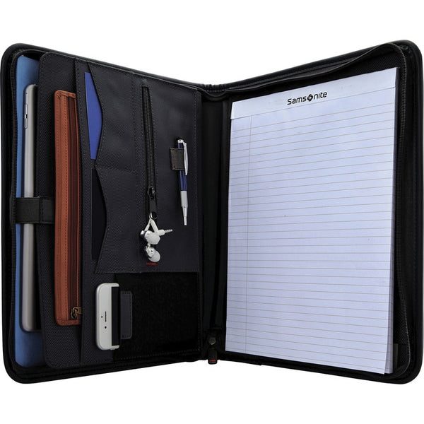 Samsonite Portfolio, Zip Around, 1-3/5"Wx10-1/4"Lx13-1/10"H, Black (SML1164651041) Each