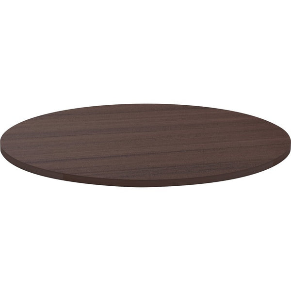 Lorell Espresso Laminate Conference Table, Espresso Round Top, 1" Table Top Thickness x 42" Table Top Diameter, Assembly Required (LLR18255)