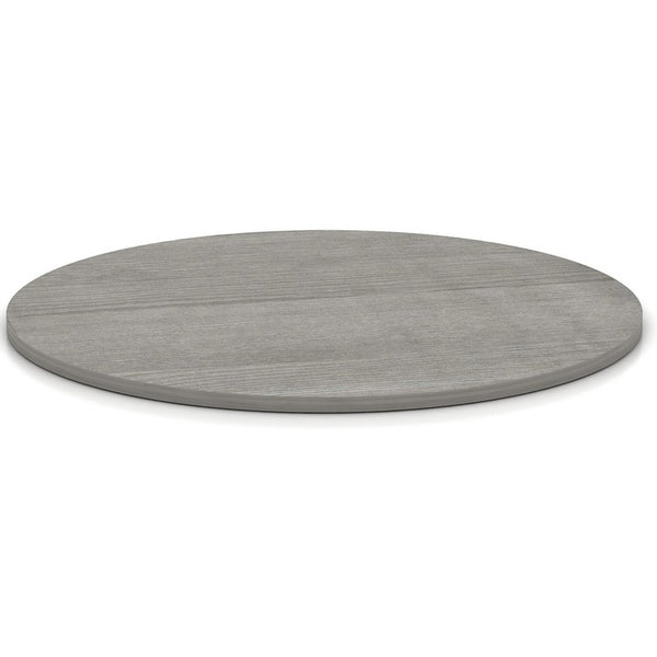 Lorell Weathered Charcoal Round Conference Table, Weathered Charcoal Laminate Round Top, 1" Table Top Thickness x 42" Table Top Diameter, Assembly Required (LLR69587)