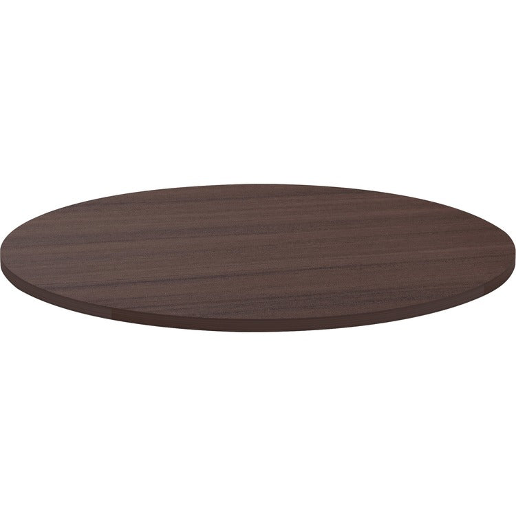 Lorell Espresso Laminate Conference Table, Espresso Round Top, 1" Table Top Thickness x 48" Table Top Diameter, Assembly Required (LLR18256)