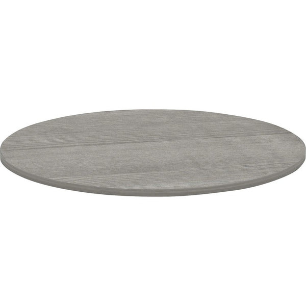 Lorell Weathered Charcoal Round Conference Table, Weathered Charcoal Laminate Round Top, 1" Table Top Thickness x 48" Table Top Diameter, Assembly Required (LLR69588)