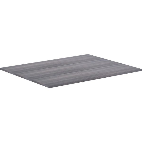 Lorell Revelance Conference Rectangular Tabletop, 59.9" x 47.3" x 1" x 1", Material: Laminate, Polyvinyl Chloride (PVC) Edge, Particleboard Table Top, Finish: Weathered Charcoal (LLR16256)