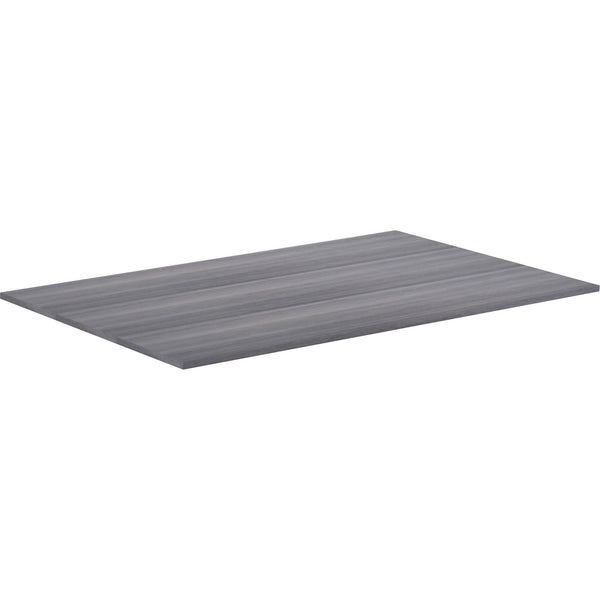 Lorell Revelance Conference Rectangular Tabletop, 71.6" x 47.3" x 1" x 1", Material: Laminate, Polyvinyl Chloride (PVC) Edge, Particleboard Table Top, Finish: Weathered Charcoal (LLR16258)