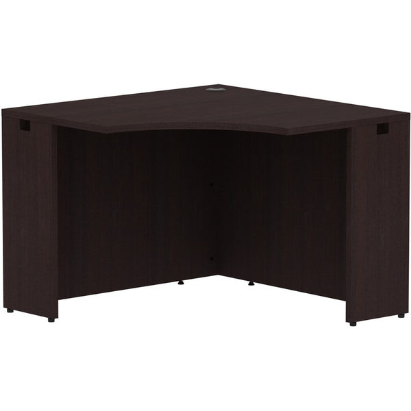 Lorell Espresso Laminate Desk, 42" x 24" x 29.5"Desk, 1" Top, Material: Polyvinyl Chloride (PVC) Edge, Finish: Espresso Laminate (LLR18261)