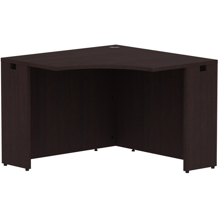 Lorell Espresso Laminate Desk, 42" x 24" x 29.5"Desk, 1" Top, Material: Polyvinyl Chloride (PVC) Edge, Finish: Espresso Laminate (LLR18261)