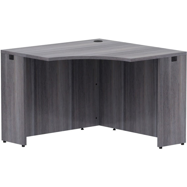 Lorell Weathered Charcoal Laminate Desking, 42" x 24" x 29.5"Desk, 1" Top, Material: Polyvinyl Chloride (PVC) Edge, Finish: Weathered Charcoal Laminate (LLR69592)