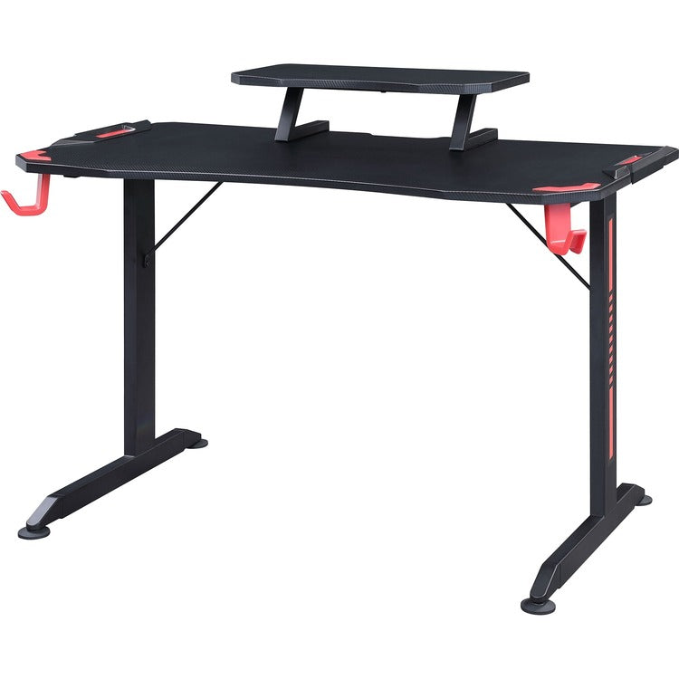 Lorell Gaming Desk, Powder Coated Base, 36", x 48" x 26" Depth, Assembly Required, Black (LLR84393)