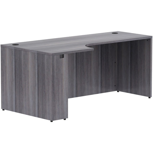 Lorell Weathered Charcoal Laminate Desking, 72" x 36" x 24"29.5" Credenza, 1" Top, Material: Polyvinyl Chloride (PVC) Edge, Finish: Weathered Charcoal Laminate (LLR69598)
